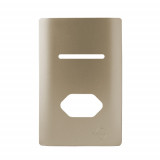 Placa p/ 1 Interruptor + Tomada 4x2 - Novara Champanhe 